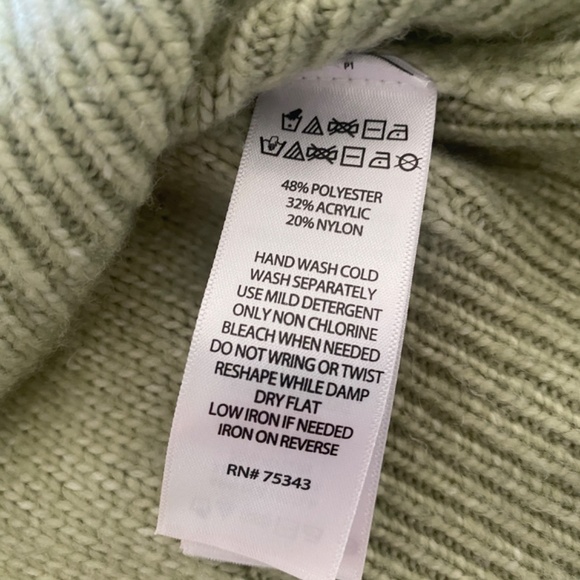 Joie Oversized Hoodie Sweater w/ Drawstring Pistachio Green Size Small Ptp 22" - Picture 6 of 6